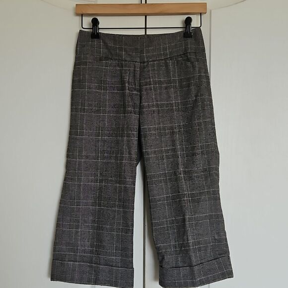 Suzy Shier Cropped Wide-Leg Capri Pants 00 Gray - Picture 1 of 16